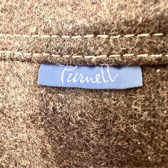 Purnell Wool Blend Zippered Brown Mini Skirt Size 4 - Picture 8 of 16